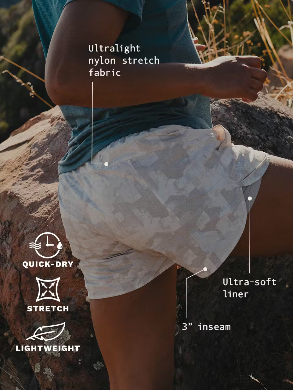 Wm's Unpaved Lined Short 3"