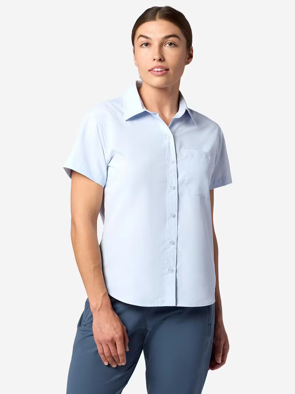 Wm's AirExchange UPF 40 Novelty Short-Sleeve Collared Shirt