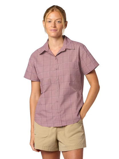 Wm's AirExchange UPF 40 Novelty Short-Sleeve Collared Shirt